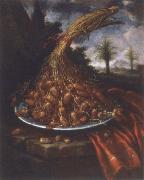 Bartolomeo Bimbi Plate with Datteln oil on canvas